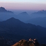 Early September dawn from the Lagazuoi Hut, looking towards the Civetta.